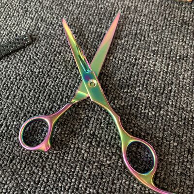 Ciseaux avec revêtement sous vide PVD multicolore, antirouille et surface lisse pour un usage quotidien