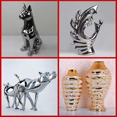 Bright Metallic Gentle Deposition PVD Plating Machine with Full Auto Control for Ceramic Craft Ornaments
