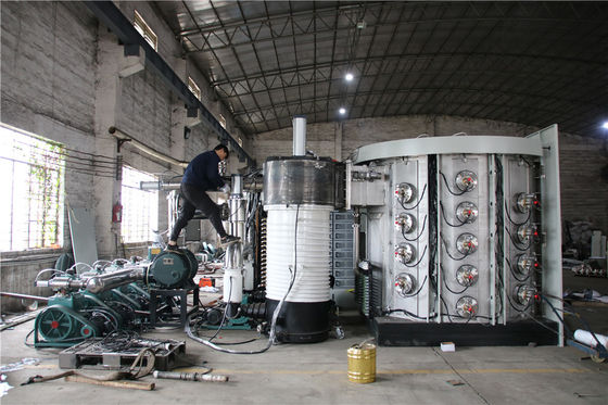 Un bon prix. Machine Vane Pump Sputtering System rotatoire de métallisation sous vide de la poignée de porte de solides solubles PVD en ligne